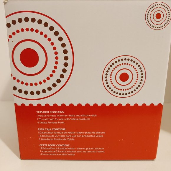 Velata Maraschino (RED) Pedestal Fun Fondue Set by Scentsy - NEW! - Picture 4 of 4